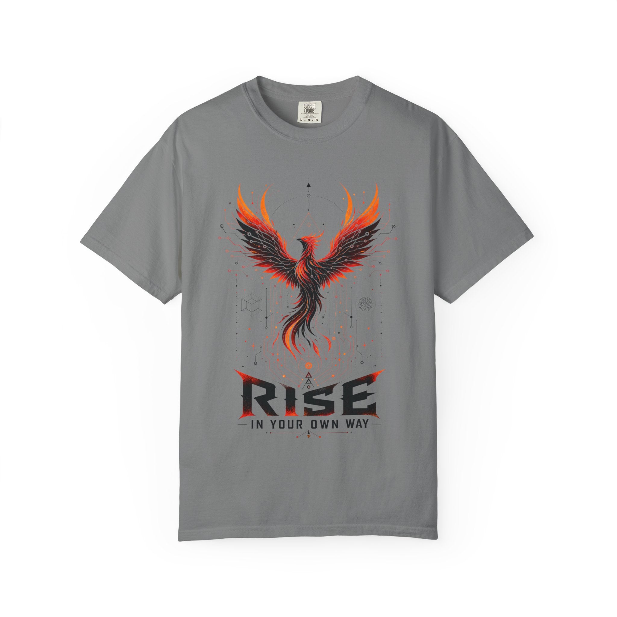 Phoenix Rise T-Shirt — "Rise In Your Own Way" Inspirational Graphic Tee