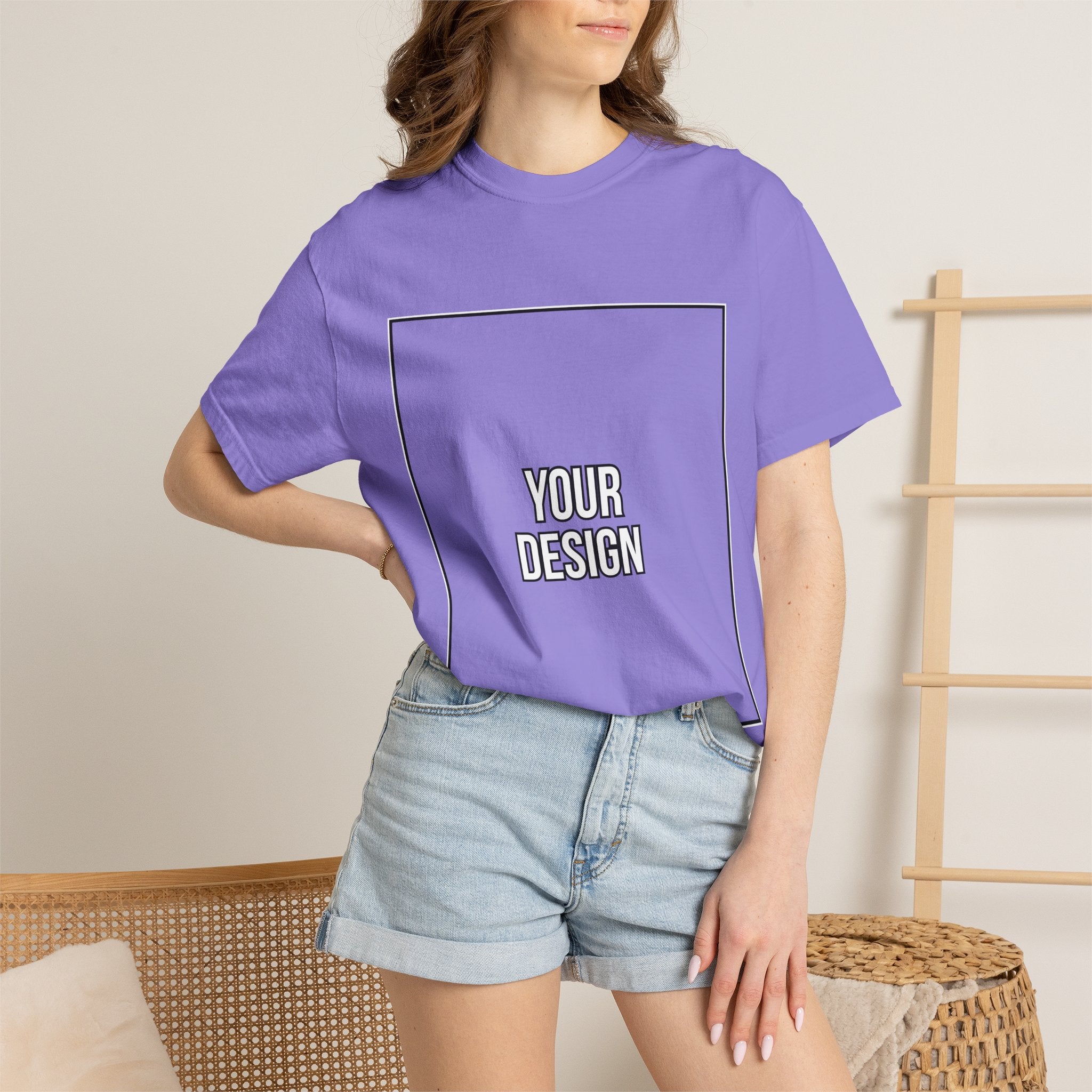 Classic Crewneck T‑Shirt — Custom Front Print Template