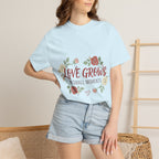 Love Grows T-Shirt — "Love Grows in Small Moments" Floral Tee