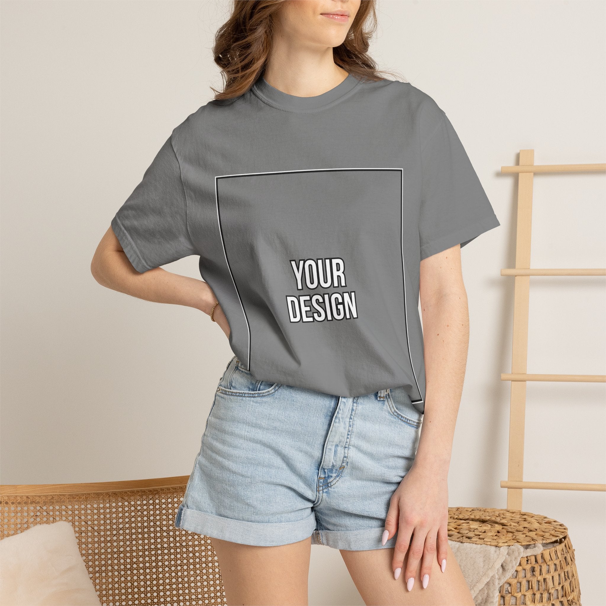 Classic Crewneck T‑Shirt — Custom Front Print Template