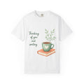 Thinking of You Coffee Tee — Cozy Book & Mug Graphic T-Shirt