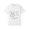 Baby Footprints Congratulations T-Shirt — New Baby Announcement Gift