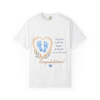 Baby Footprints Congratulations T-Shirt — New Baby Announcement Gift