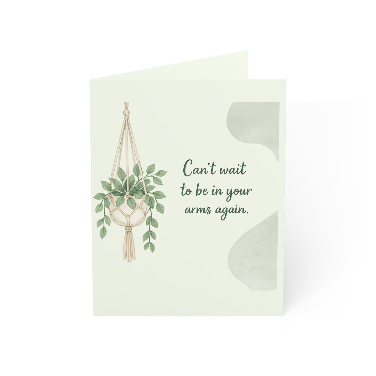 Missing You Card – "Can't wait to be in your arms again" Sympathy/Long-Distance Greeting Card