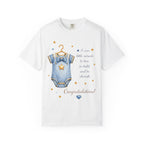 New Baby Boy Congratulations T-Shirt — Blue Onesie Baby Shower Gift