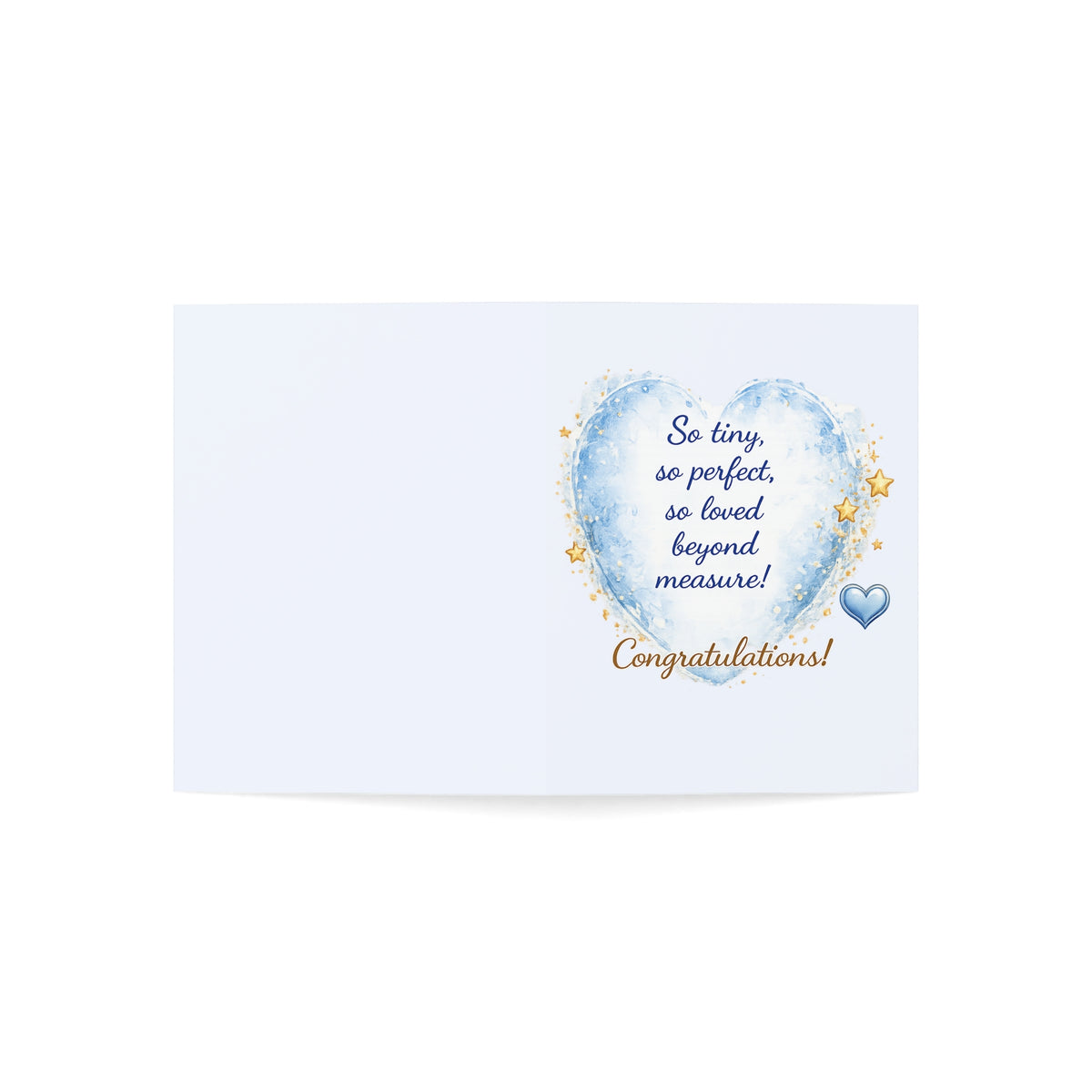 Baby Announcement Greeting Card – "So tiny, so perfect, so loved beyond measure!"