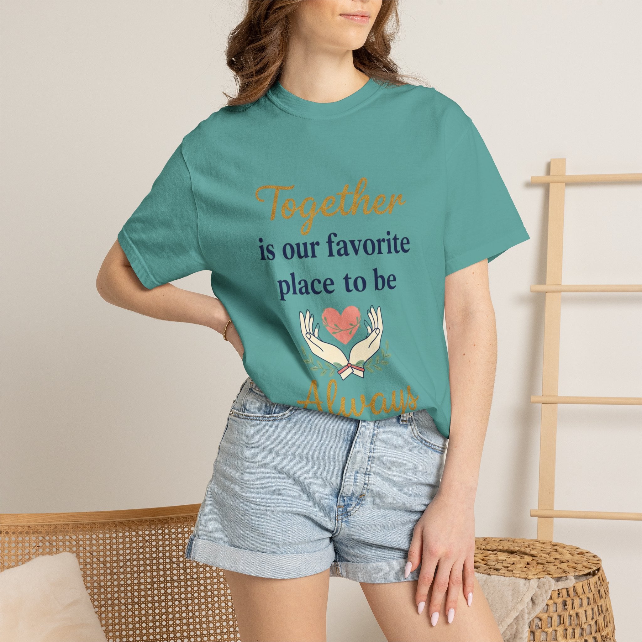 Together Is Our Favorite Place To Be - Romantic Heart T-Shirt