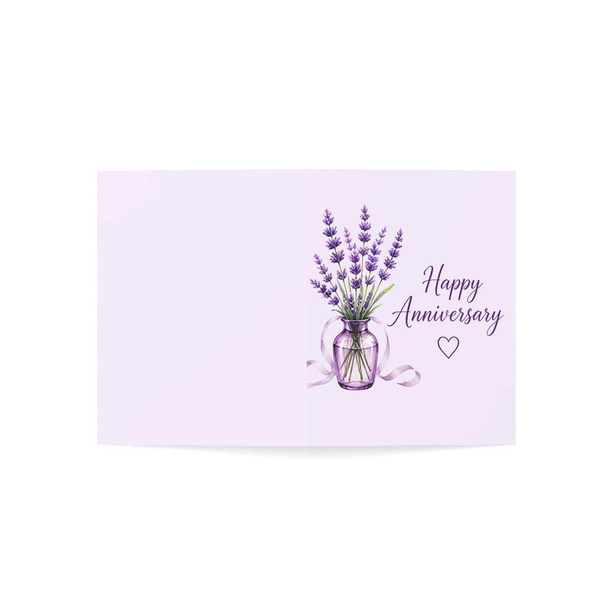 Anniversary Cards — Lavender Bouquet "Happy Anniversary" Greeting Cards (1/10/30/50 pcs)