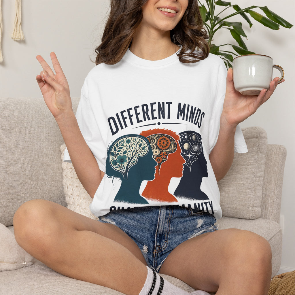 Different Minds Shared Humanity T-Shirt — Unity & Neurodiversity Awareness Tee