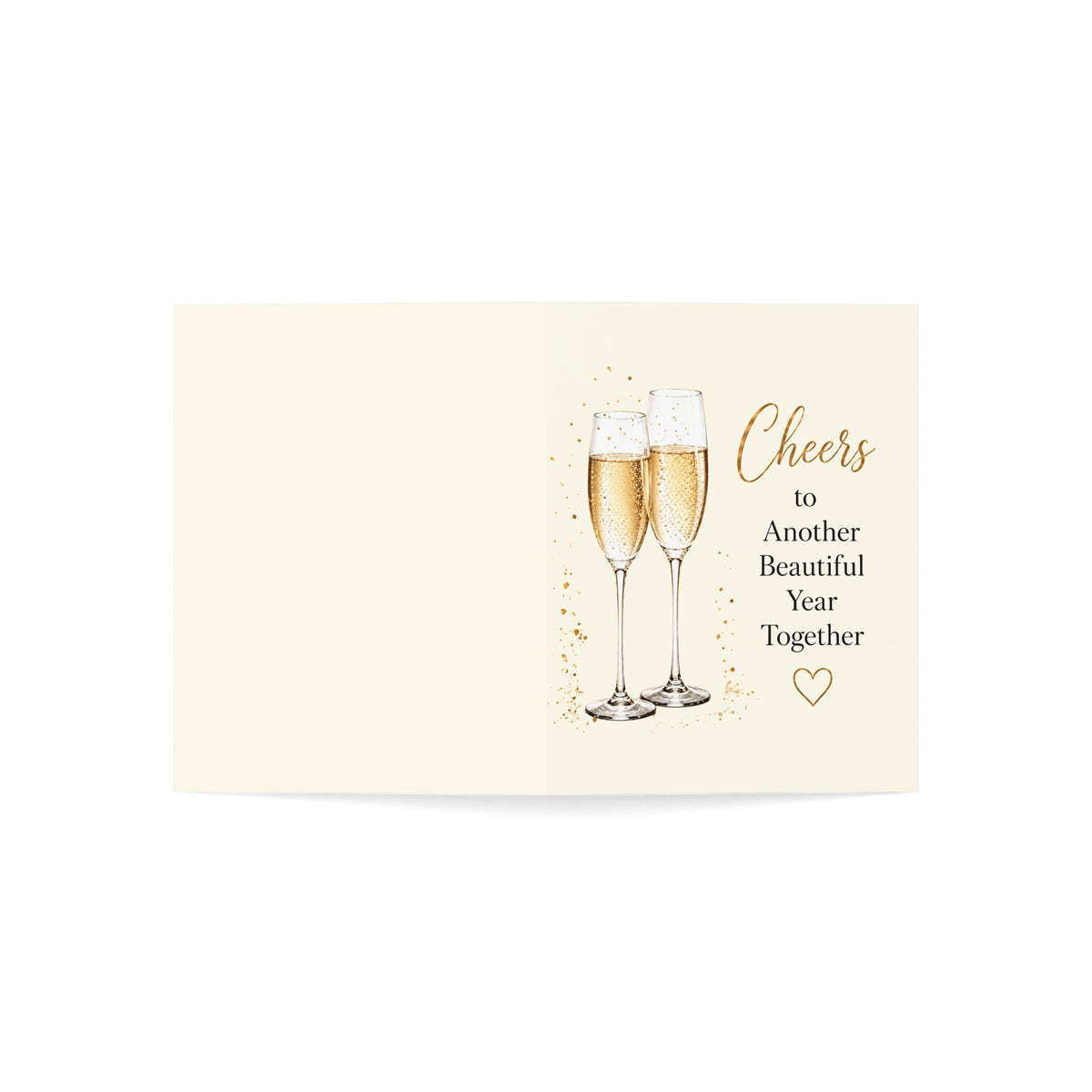 Anniversary Cheers Greeting Card — "Cheers to Another Beautiful Year Together" (Single or Multi-Pack)