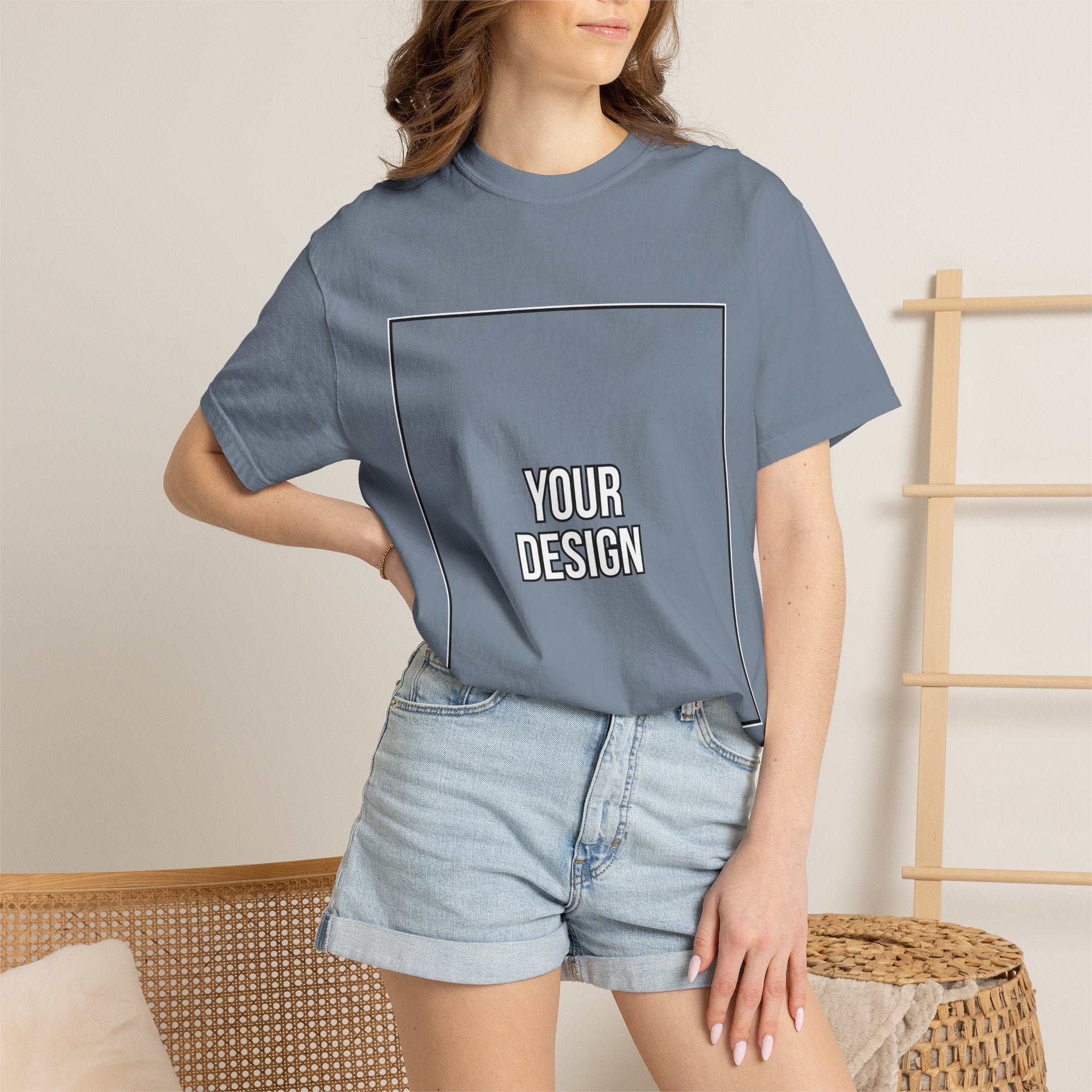 Classic Crewneck T‑Shirt — Custom Front Print Template