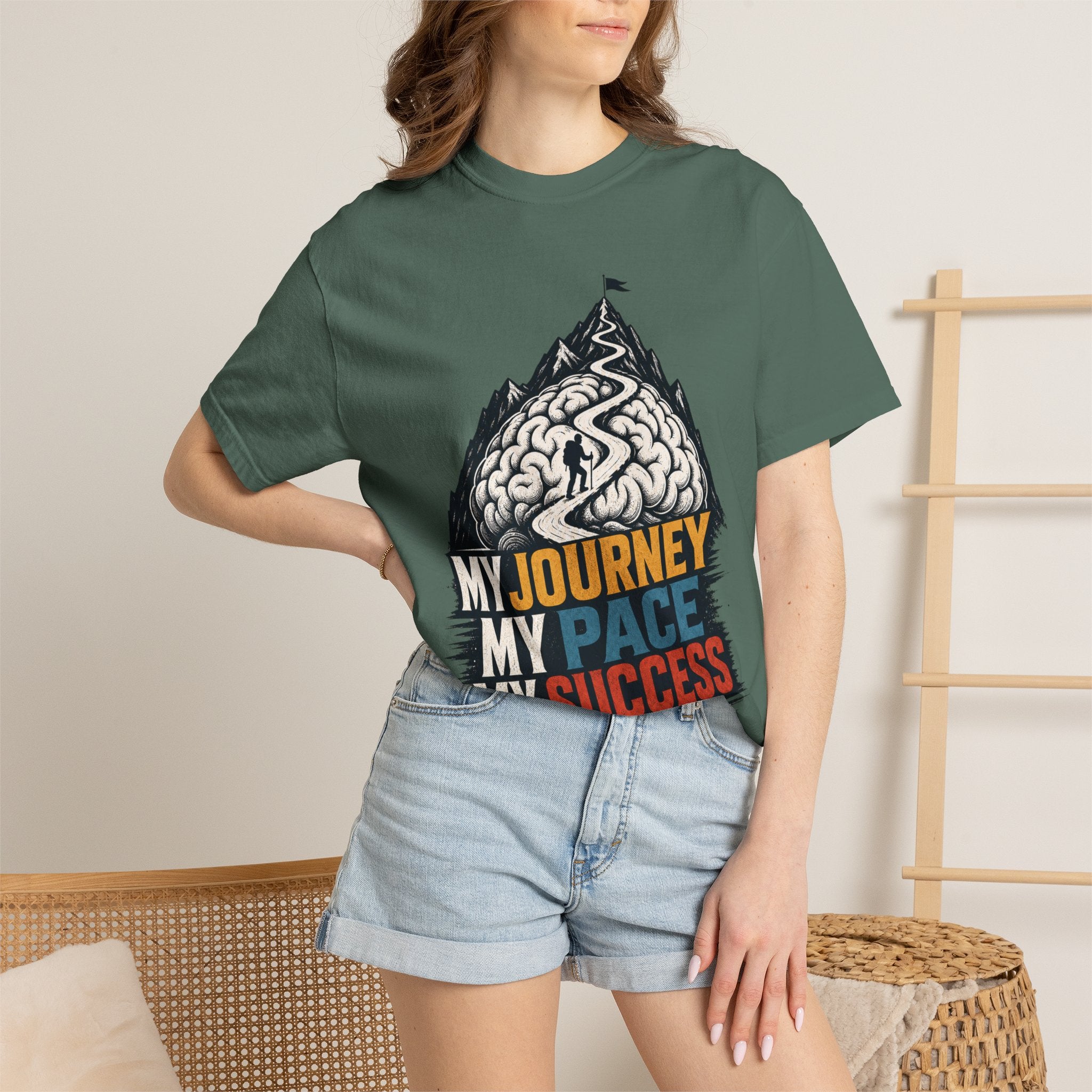 My Journey My Pace My Success T-Shirt — Motivational Mountain Graphic Tee
