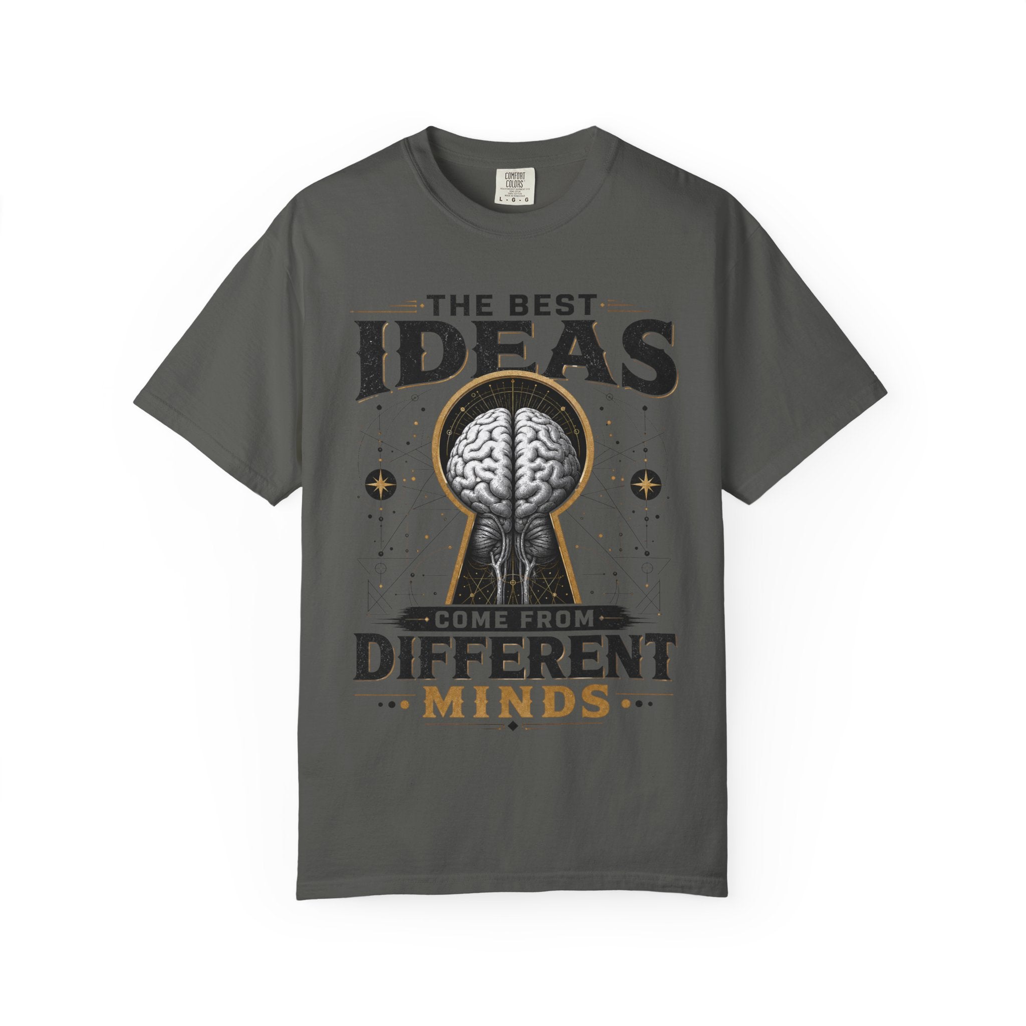 T-Shirt — "The Best Ideas Come From Different Minds" Graphic Tee