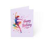 Happy Birthday Dancer Greeting Card — Colorful Ballet Birthday Card (1/10/30/50 pcs)