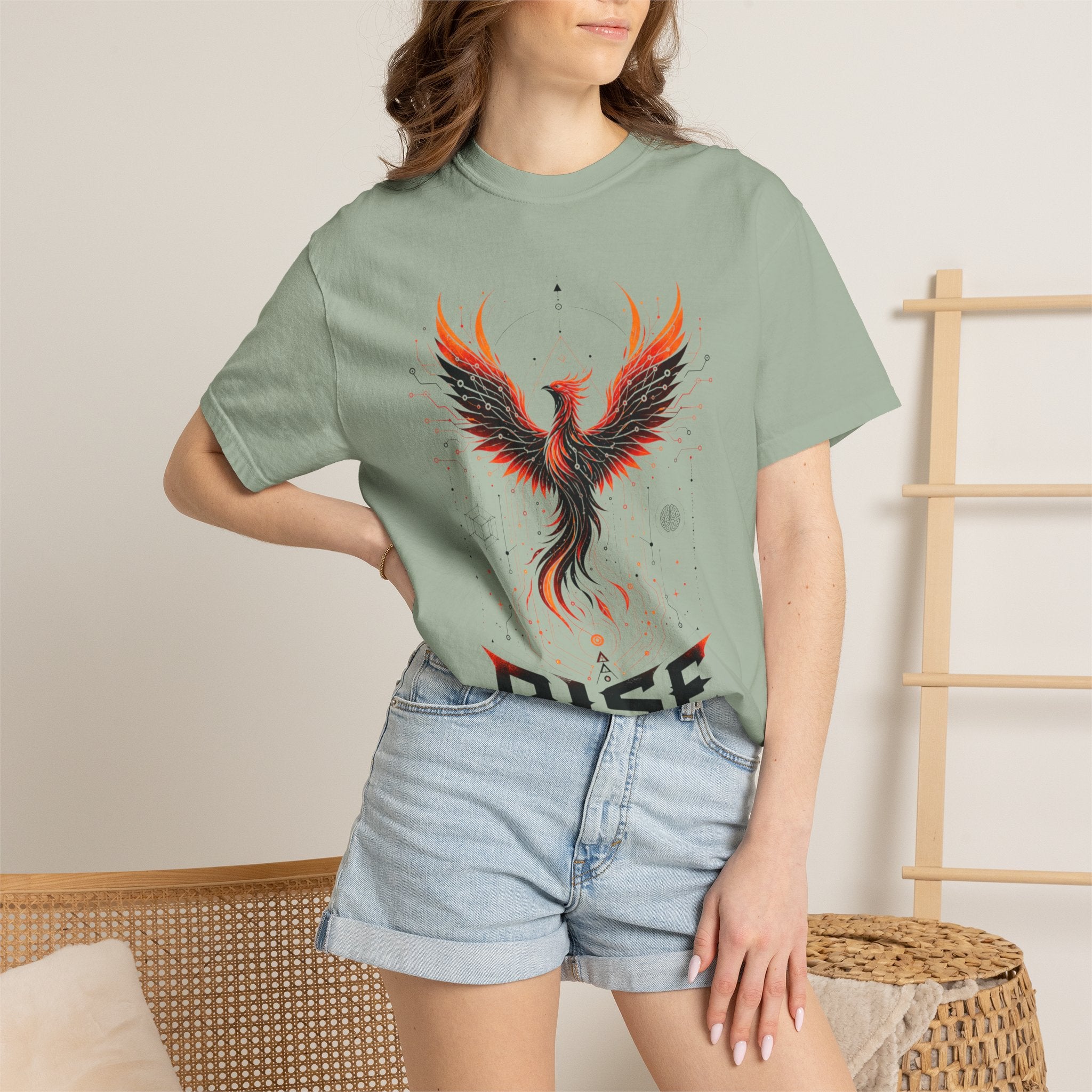 Phoenix Rise T-Shirt — "Rise In Your Own Way" Inspirational Graphic Tee
