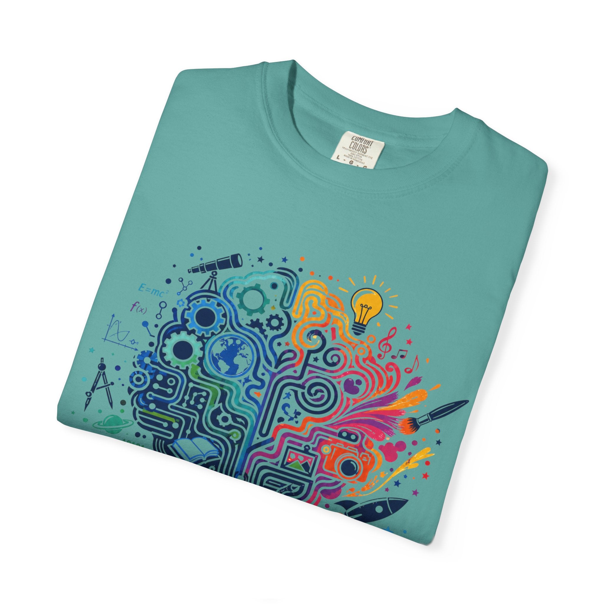 Limitless Potential T-Shirt — Inspirational Brain & Rainbow Design