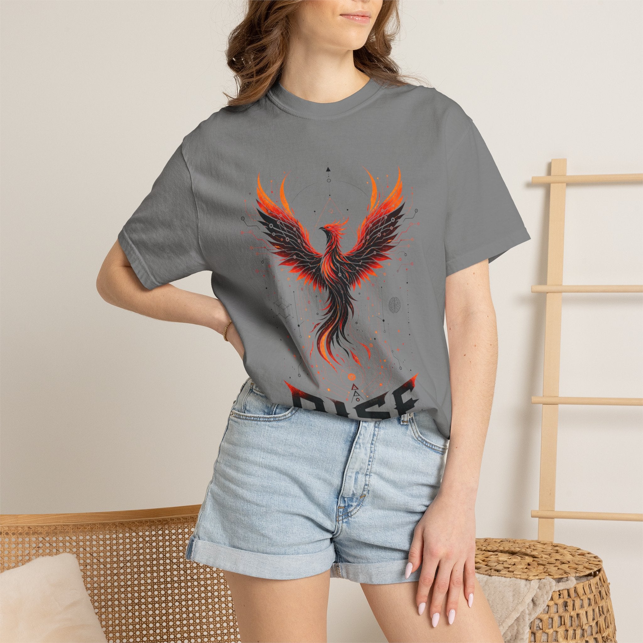 Phoenix Rise T-Shirt — "Rise In Your Own Way" Inspirational Graphic Tee