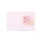 Romantic Greeting Card — "My heart is wherever you are" (Blank Inside)