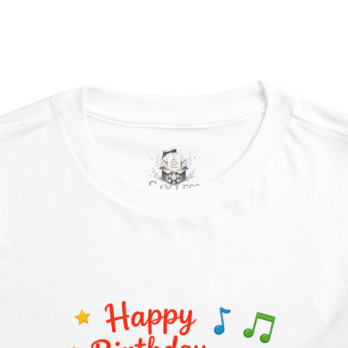 Happy Birthday 1st Birthday Toddler Tee — Musical Instruments Cake Smash Shirt