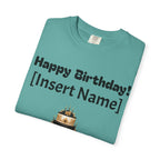 Birthday Cake Personalized T‑Shirt — "Happy Birthday! [Insert Name]" Customizable Tee