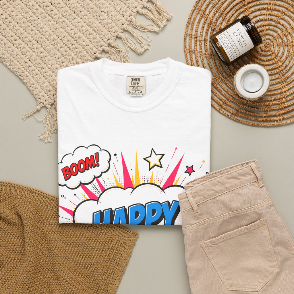 Happy Birthday Comic Adult T-Shirt