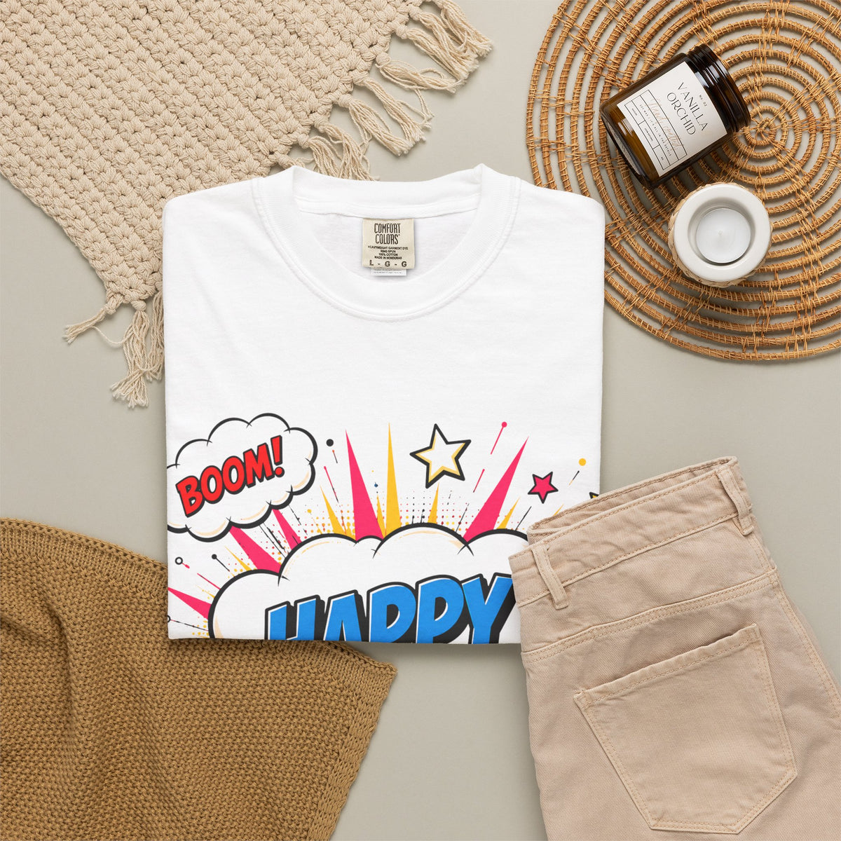Happy Birthday Comic Adult T-Shirt
