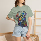 Seeing the World Differently Owl T-Shirt — Colorful Psychedelic Autism Awareness Tee