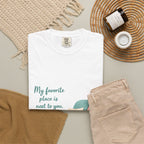 Cozy Chair T‑Shirt — "My favorite place is next to you" Casual Graphic Tee
