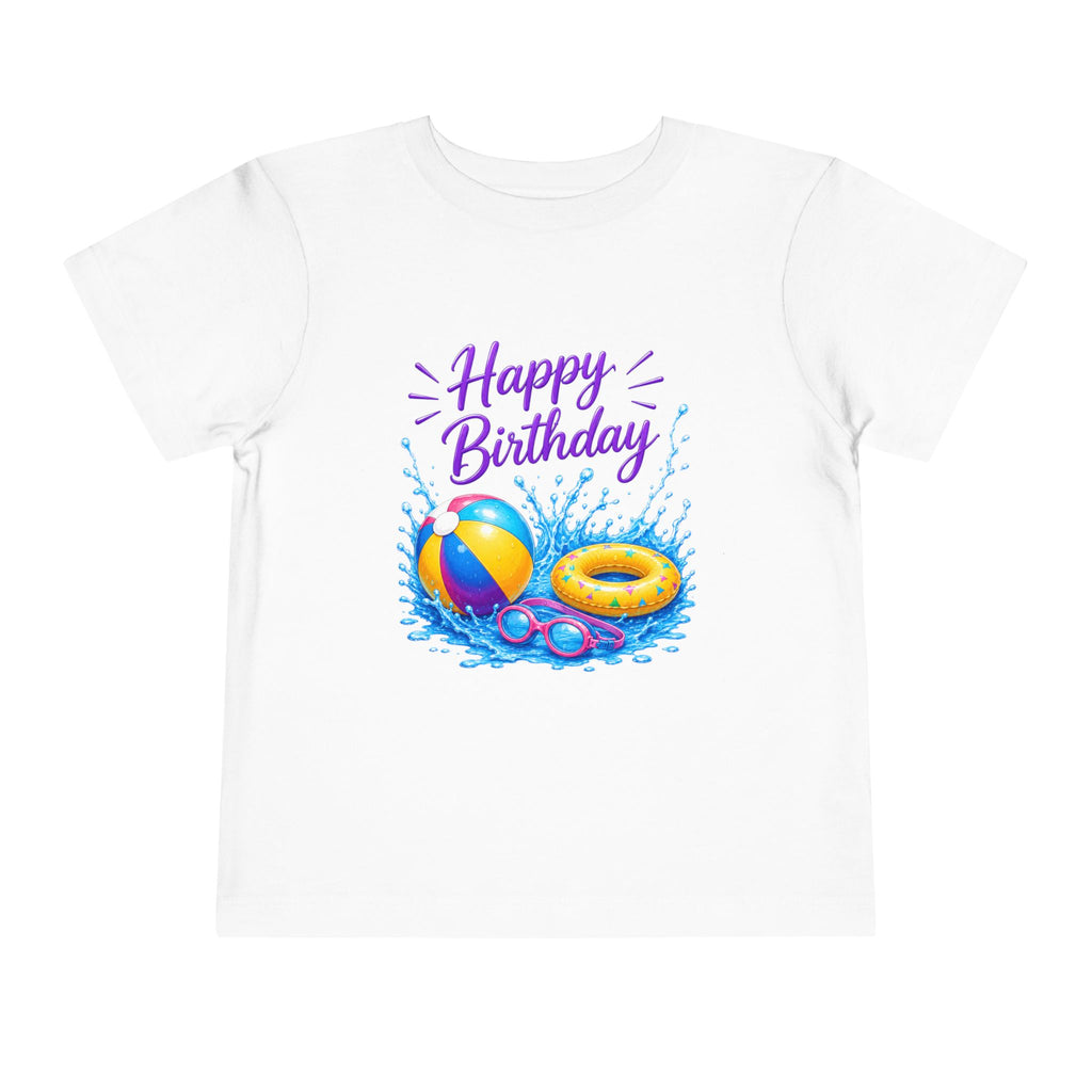 Happy Birthday Pool Party Toddler Tee