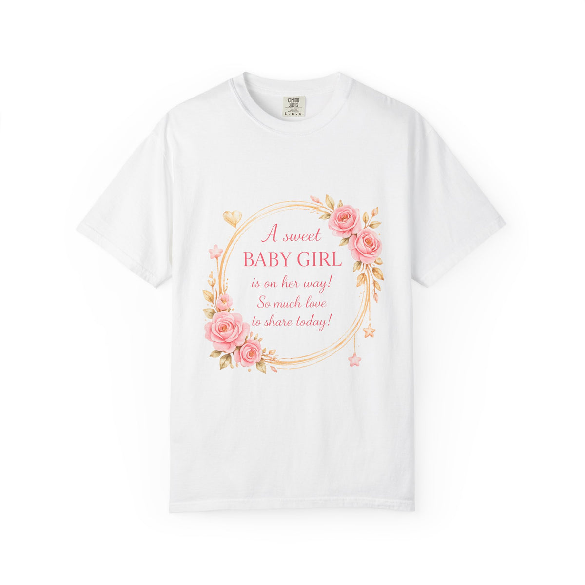 Baby Girl Floral Tee — "A Sweet Baby Girl" Keepsake T-Shirt