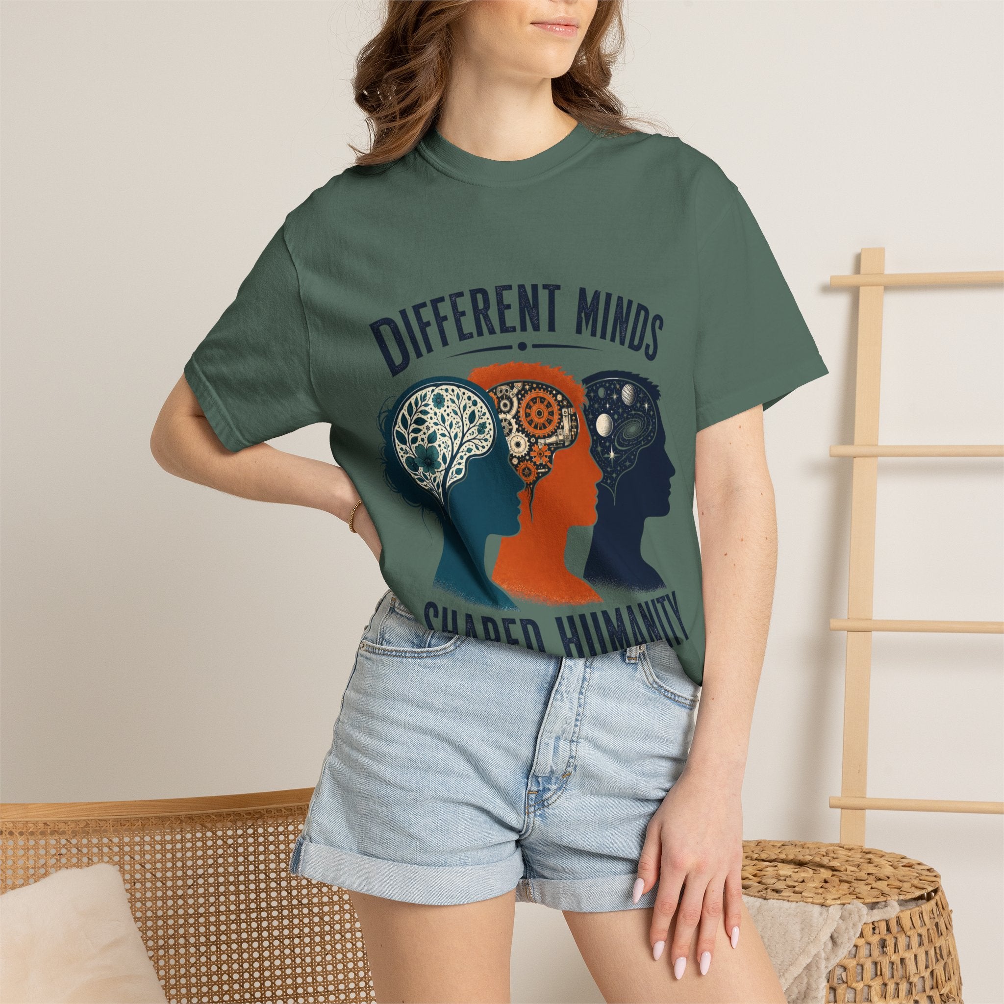 Different Minds Shared Humanity T-Shirt — Unity & Neurodiversity Awareness Tee