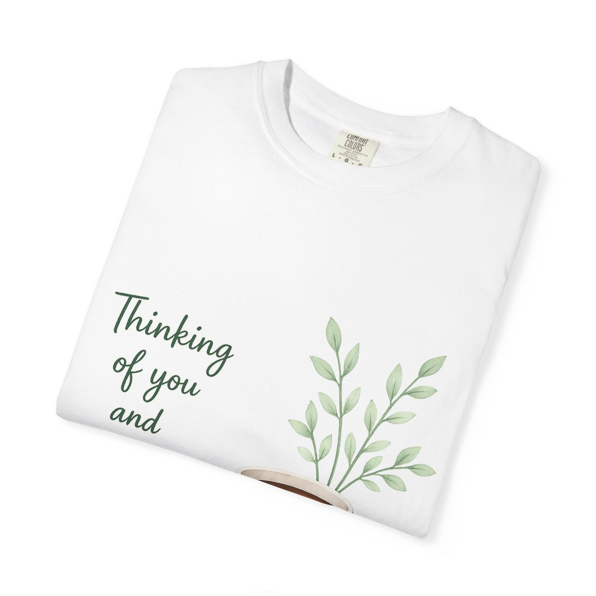 Thinking of You Coffee Tee — Cozy Book & Mug Graphic T-Shirt