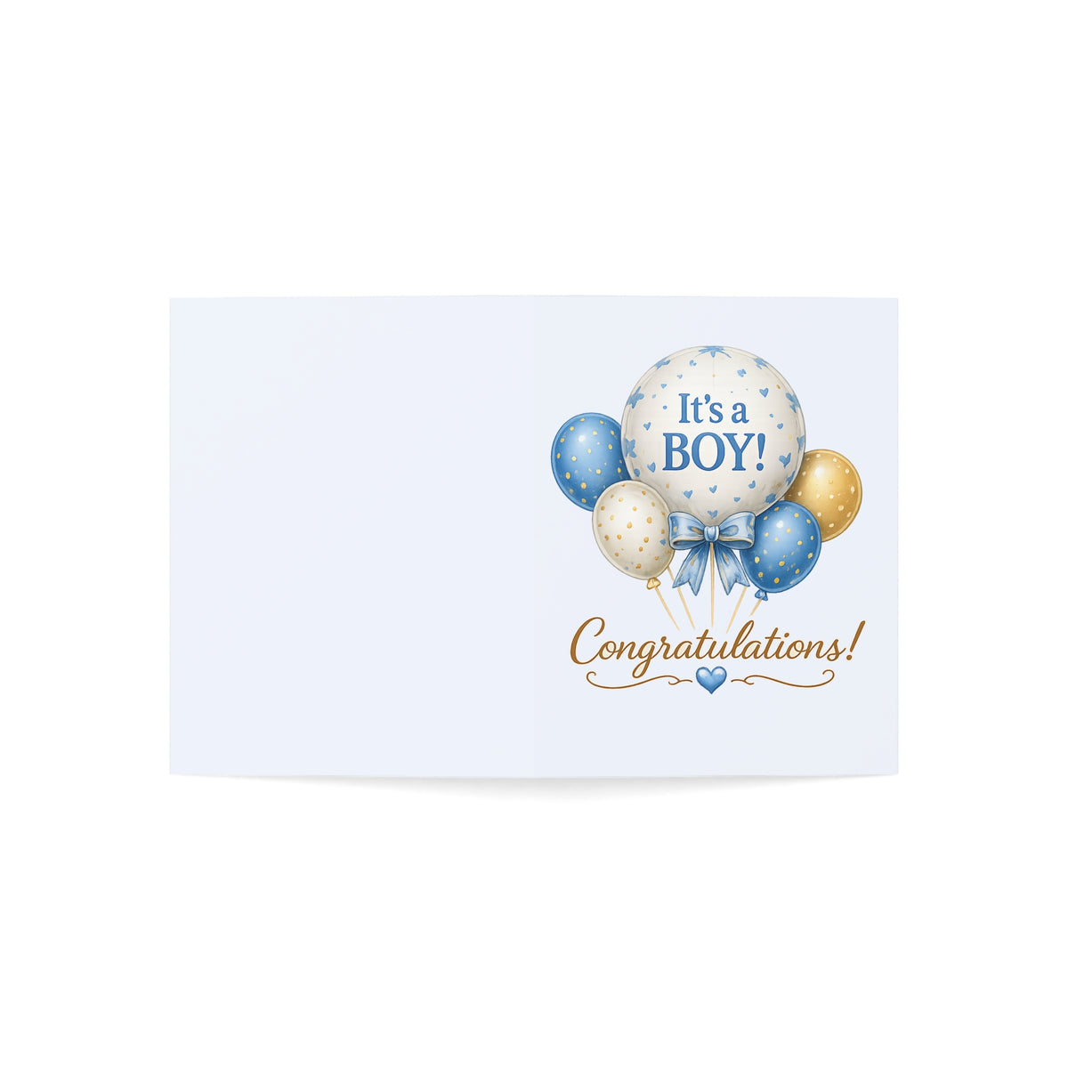 Baby Boy Congratulations Card — “It’s a Boy!” Newborn Greeting Card (1/10/30/50pcs)