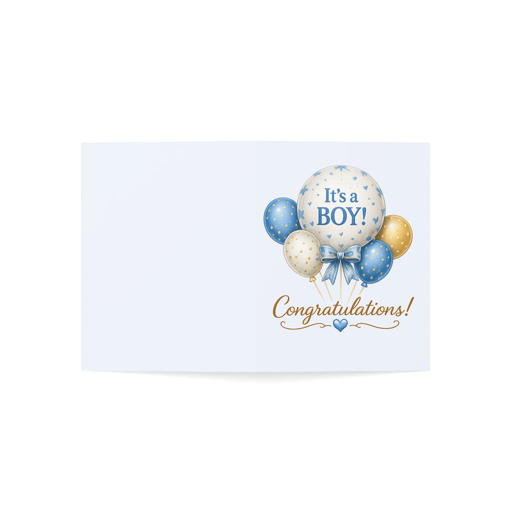Baby Boy Congratulations Card — “It’s a Boy!” Newborn Greeting Card (1/10/30/50pcs)