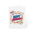 Happy Birthday Pop Art Greeting Card - Comic Style Birthday Card (1/10/30/50 pcs)