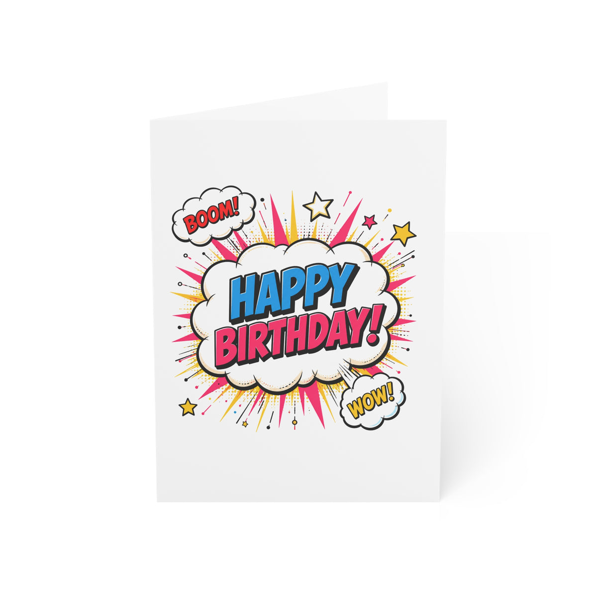 Happy Birthday Pop Art Greeting Card - Comic Style Birthday Card (1/10/30/50 pcs)