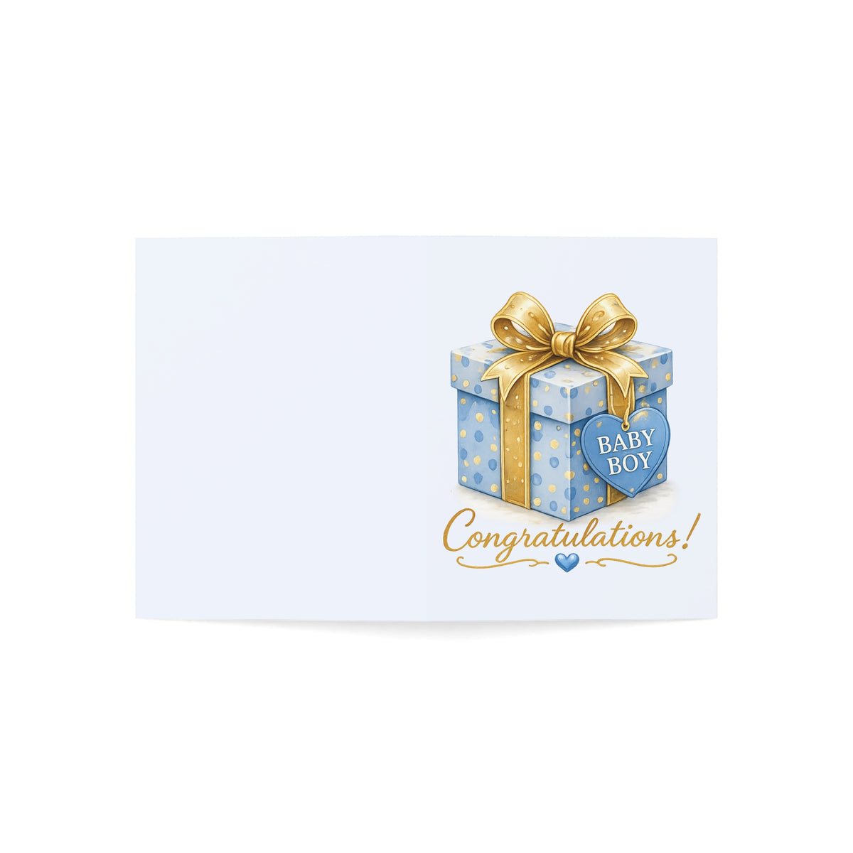 Baby Boy Congratulations Greeting Card — Newborn Shower Card (Pack of 1/10/30/50)