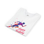 Youth Runner "Happy Birthday" Tee – Colorful Athlete Birthday Shirt