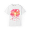 Anniversary T-Shirt — Romantic Sunset Sail "Happy Anniversary"