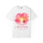 Anniversary T-Shirt — Romantic Sunset Sail "Happy Anniversary"