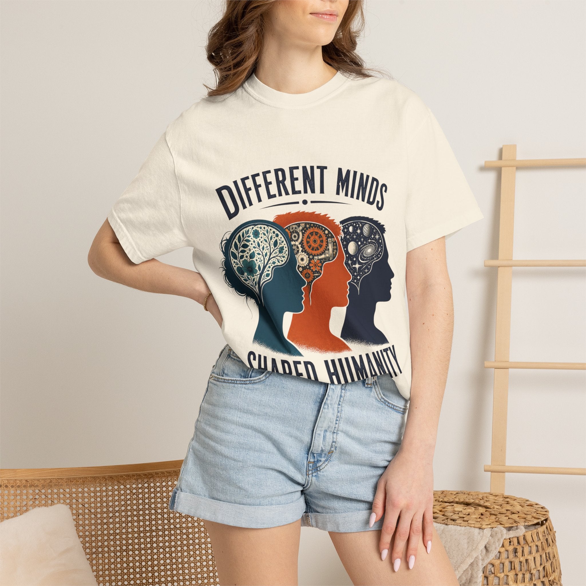 Different Minds Shared Humanity T-Shirt — Unity & Neurodiversity Awareness Tee