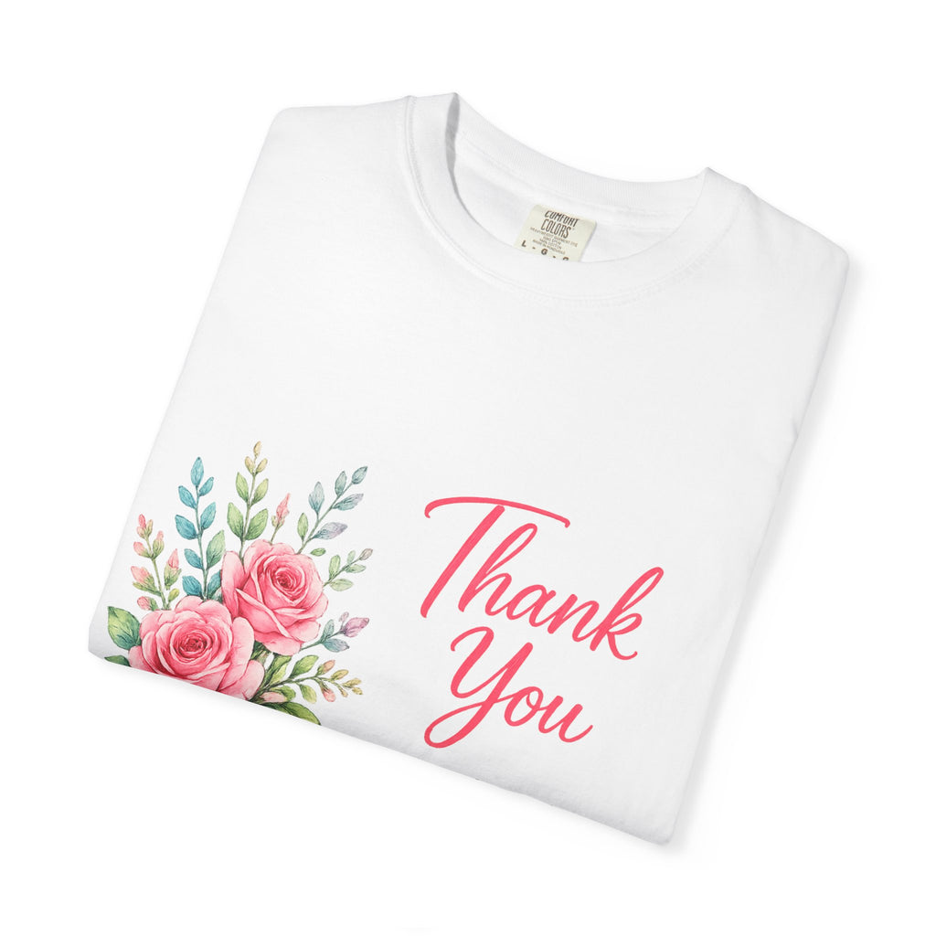 Thank You Floral T-Shirt — 'Thank You' Mason Jar Bouquet Appreciation Tee