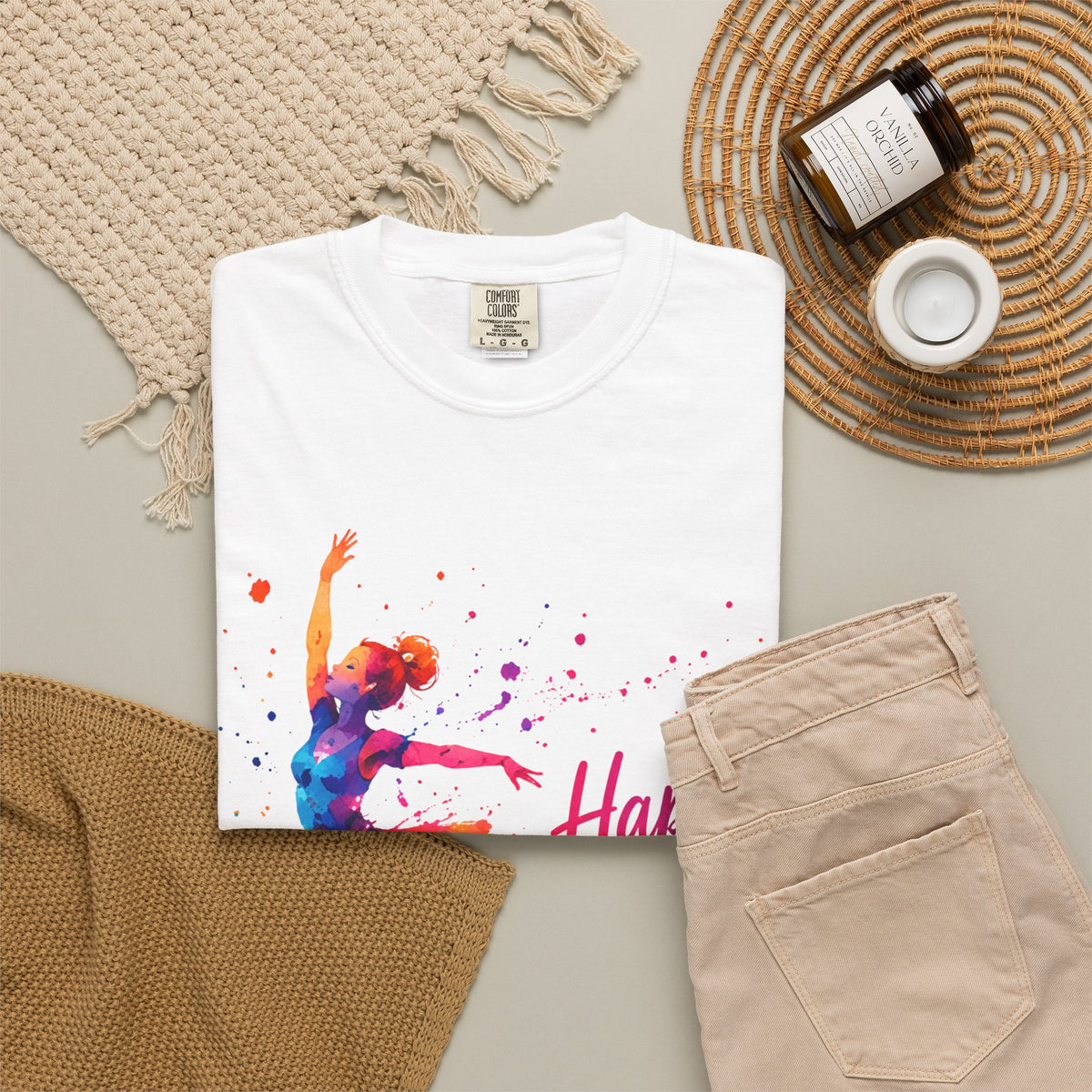 Happy Birthday Colorful Ballet Dancer Adult T-Shirt