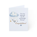 Congratulations Baby Card – “From tiny beginnings come the most beautiful blessings!” Greeting Card
