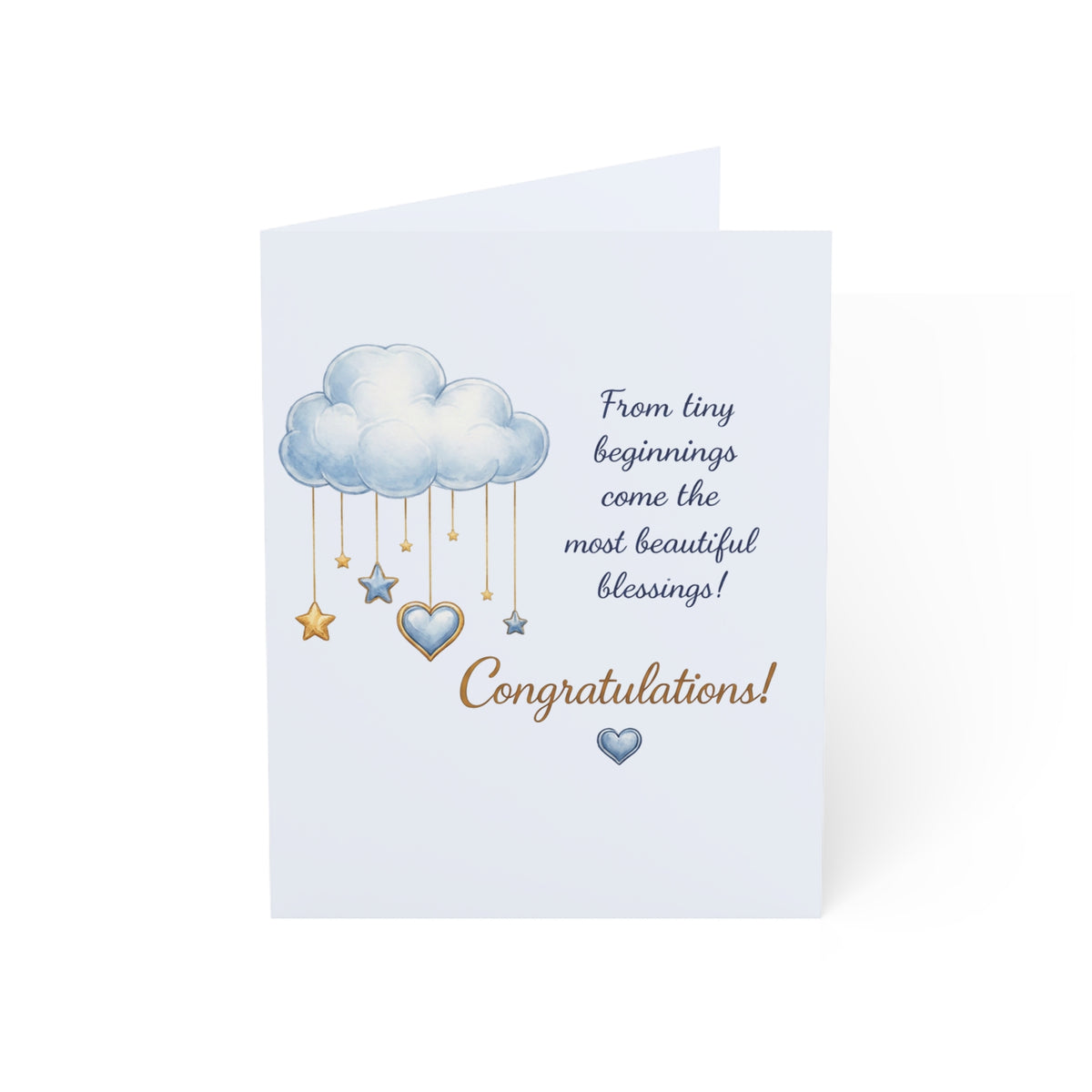 Congratulations Baby Card – “From tiny beginnings come the most beautiful blessings!” Greeting Card